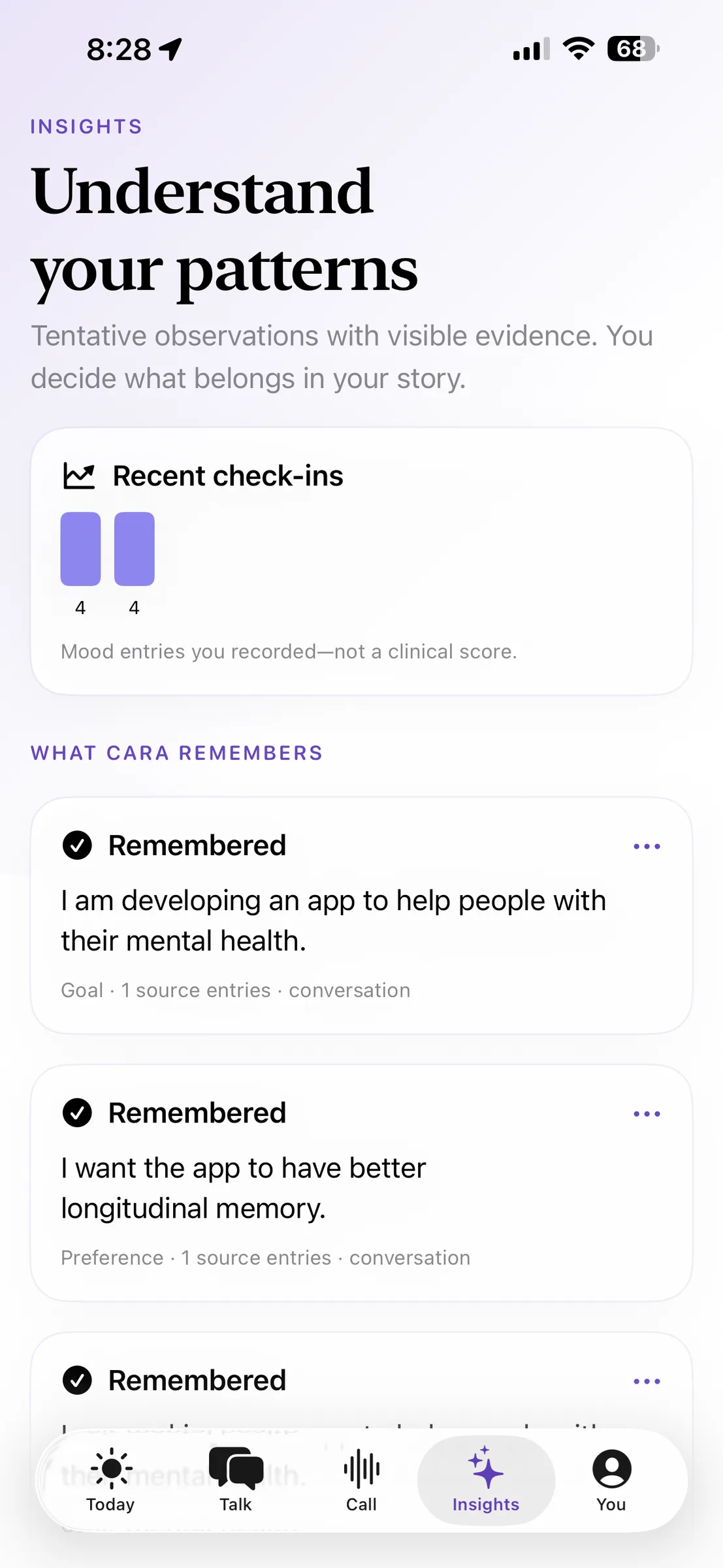 Cara: Mental Health Companion screenshot 3